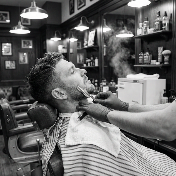 Corte ONFIRE + barba + toalla caliente + cejas